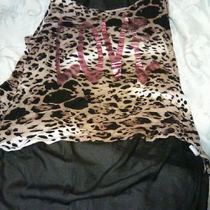 Cheetah print 'LOVE shirt